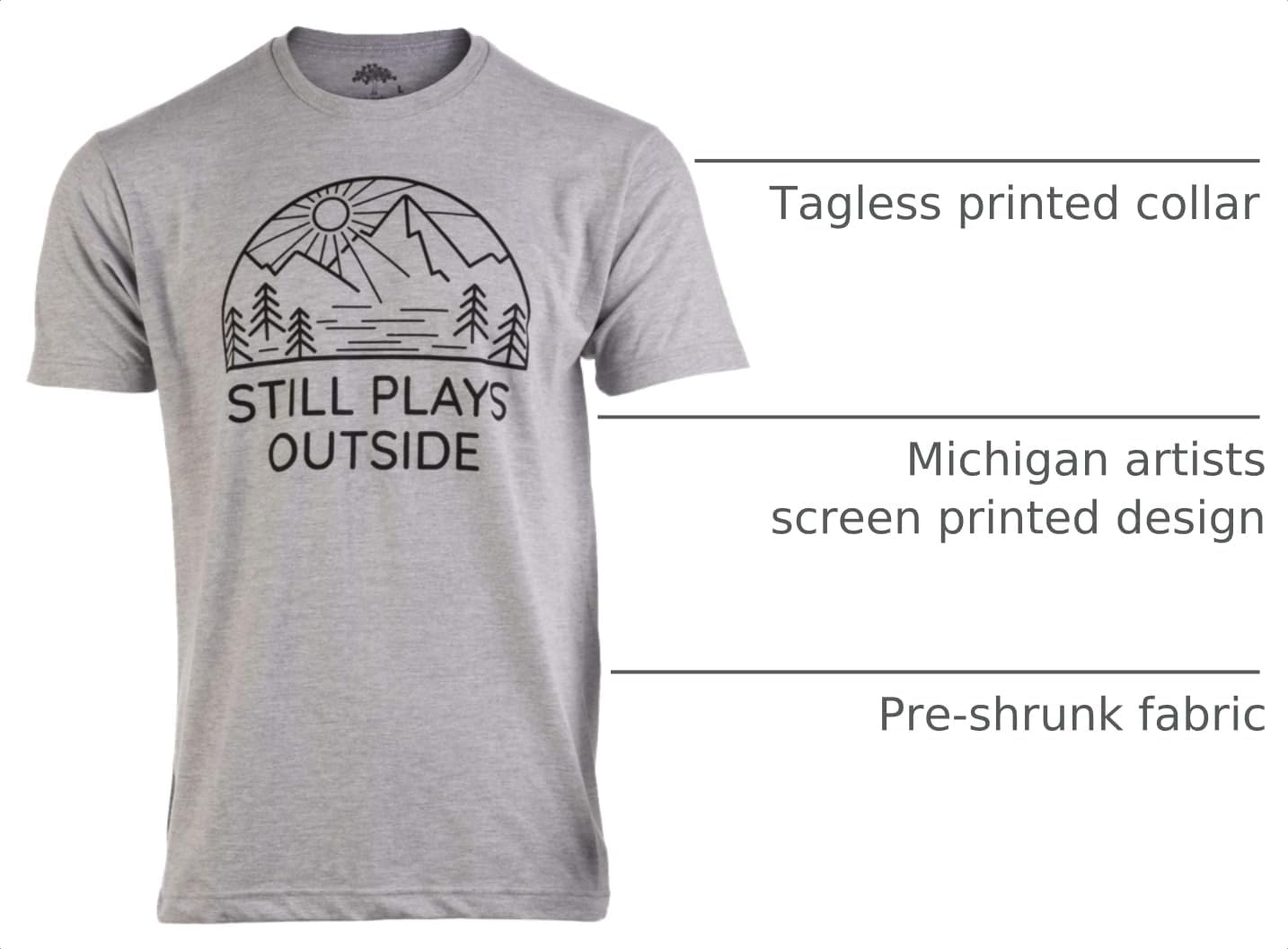 Still Plays Outside Hiking Tee | Funny Hiker Camping Camper Outdoors Men Women Shirt image 4