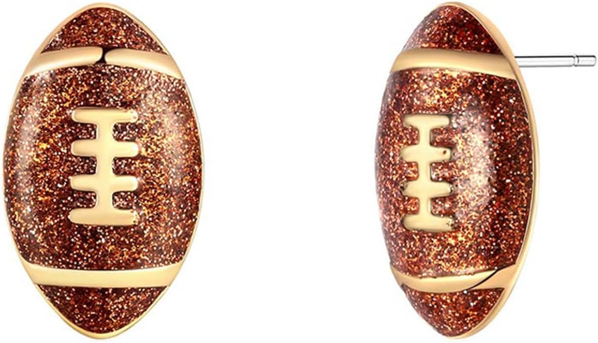 MALOYANVE Baseball Stud Earrings for Women Hypoallergenic Chic Small Baseball Football Basketball Sports Stud Earrings Sports Fan Party Graduation Jewelry Gifts