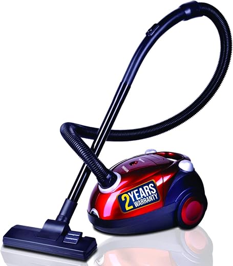 Inalsa Spruce-1200W Vacuum Cleaner for Home with Blower Function and Reusable dust Bag (Red/Black), Standard