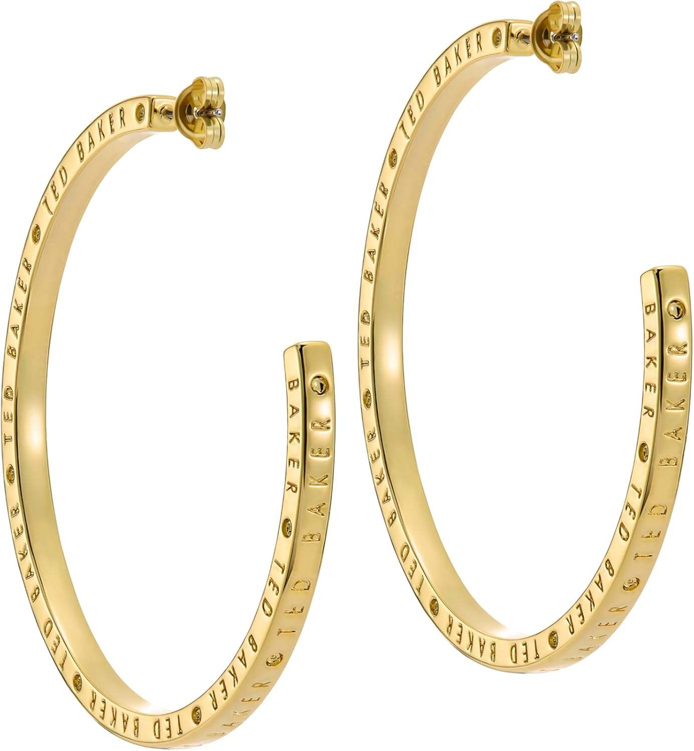 Ted Baker London Loa Logo Hoop Earrings For Women (Gold) - Image 3