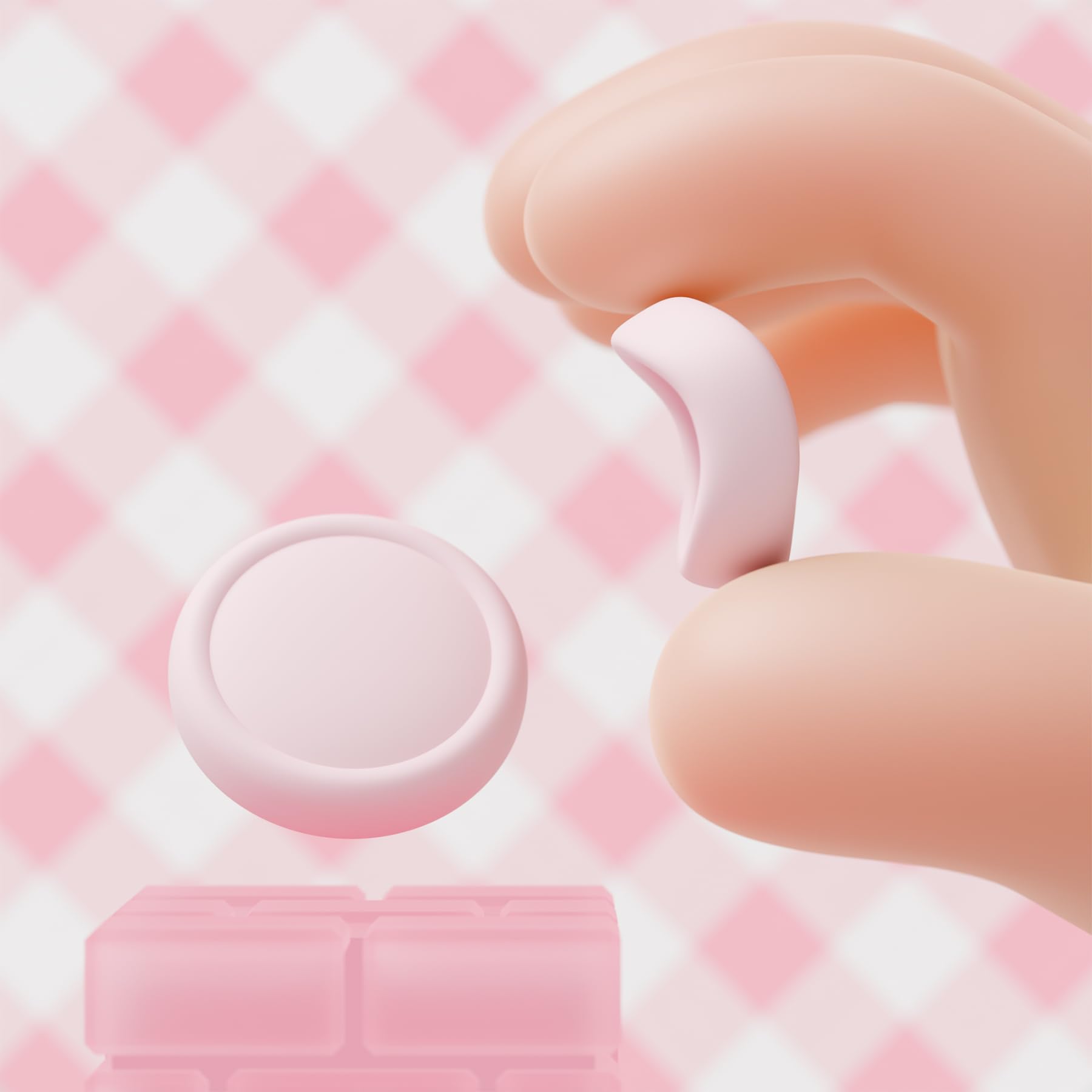 PlayVital 4 Piezas de Agarres para el Pulgar para Nintendo Switch 2 (2025), Tapas de Silicona para Joysticks, Tapones para Joycon, Diseño Ergonómico, Cómodo y Antideslizante (Rosa) — view 6