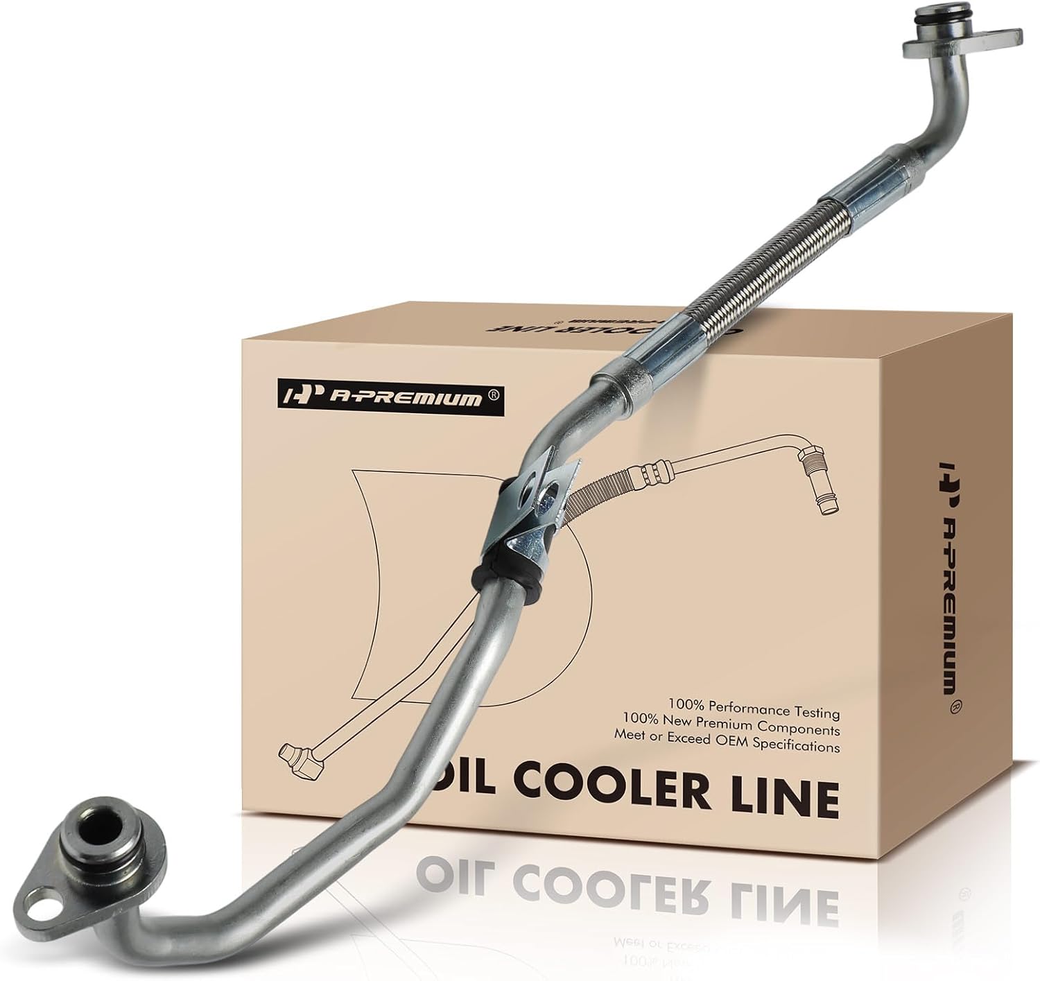 A-Premium Lower Turbo Water Return Tube Assembly Compatible with Jeep BU Series Renegade 2015-2018 & Fiat 500 2014-2019, 500X 2016-2018, 1.4L