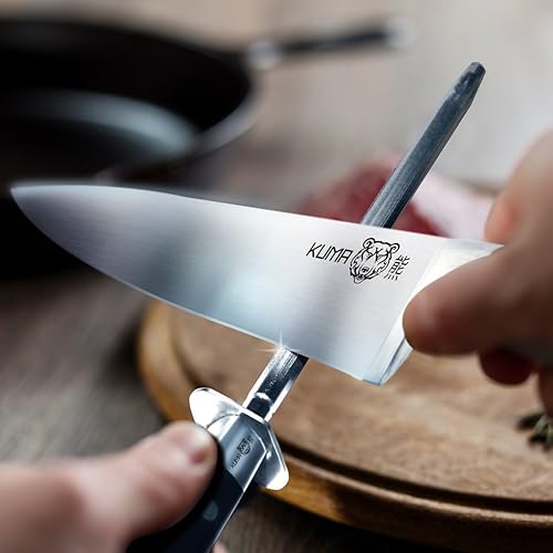 Miniatura 5 de KUMA Juego de cuchillos de chef (3 artículos)  Cuchillo de chef de 8 pulgadas para tallar, rebanar, picar  Gran mango ergonómico  Cuchillos de