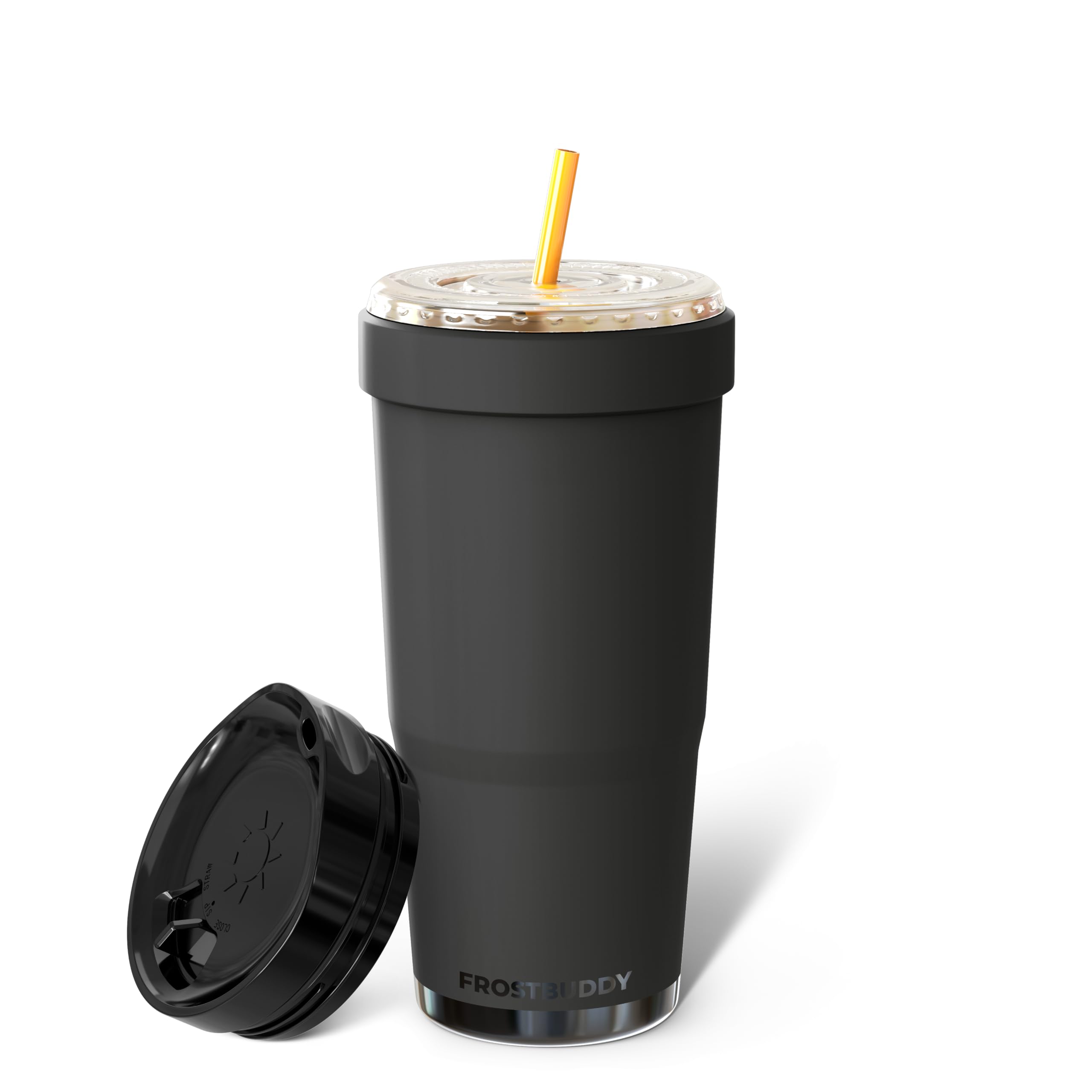 Frost Buddy Togo Buddy 30oz Iced Coffee Tumbler - ONE Lid (Dark Night) | Insulated Iced Coffee Tumbler & Cup Sleeve for Iced Coffee Cups with Lids, Insulated Cup, Travel Mug โ image 1