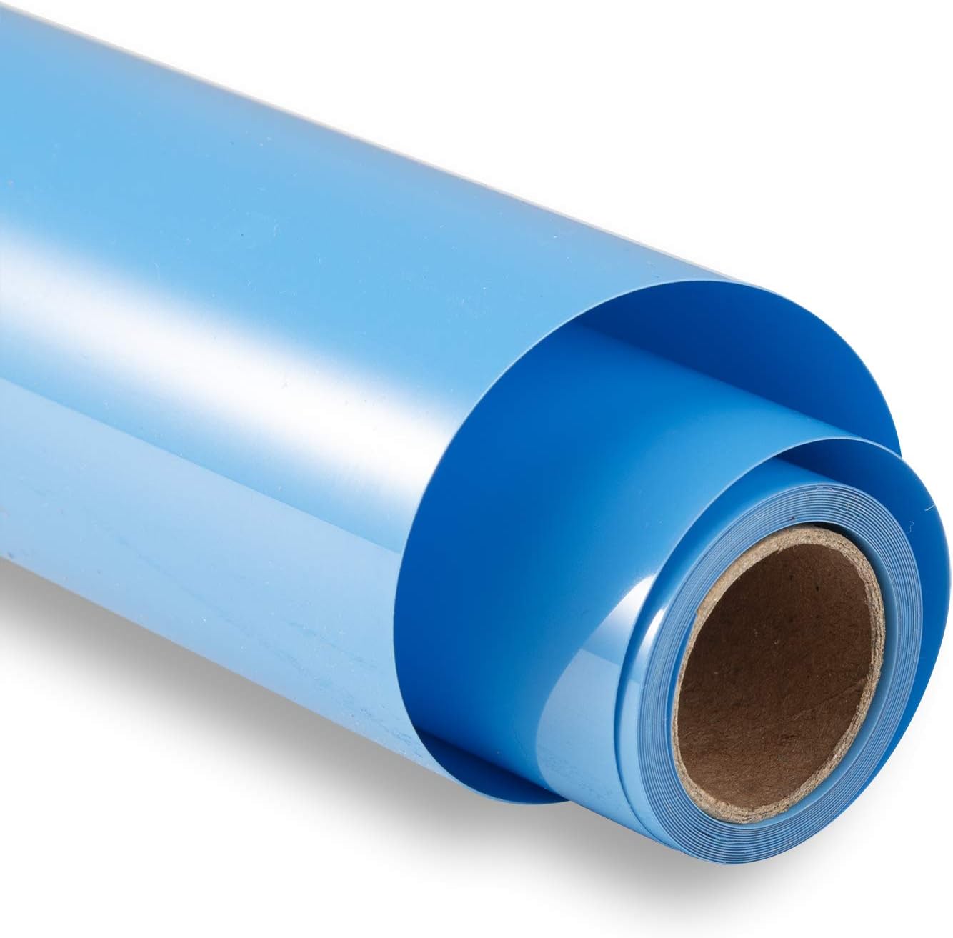 Waloden Heat Transfer Vinyl HTV Vinyl Rolls Iron On Vinyl 12 Inch by 8.2 Feet for T-Shirts, Hats, Clothing, Iron on HTV Compatible with Cricut, Cameo, Heat Press Machines, Sublimation (Lake Blue)