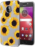Vista 4 de Funda para Moto E4 (no compatible con E4 Plus), para Motorola E (4.ª generación) Funda transparente para niñas y mujeres, TPU suave a prueba