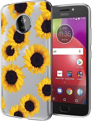 Miniatura 4 de Funda para Moto E4 (no compatible con E4 Plus), para Motorola E (4.ª generación) Funda transparente para niñas y mujeres, TPU suave a prueba de