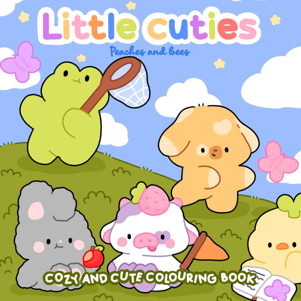 Little Cuties - Coloring Book for Teens and Adults - Cozy and Simple - Bold and Easy Colouring - Cute Characters for Relaxation and Stress Relief