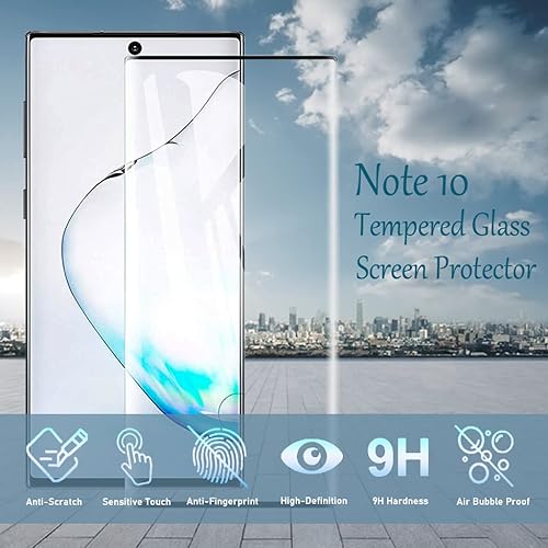 Miniatura 3 de OttarScreen Protector de pantalla para Galaxy Note 10, paquete de 3 protectores de pantalla de vidrio templado3 + 1 unidad1 protector de lente de