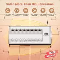 Vista 6 de EBL Cargador con 8 – Batería