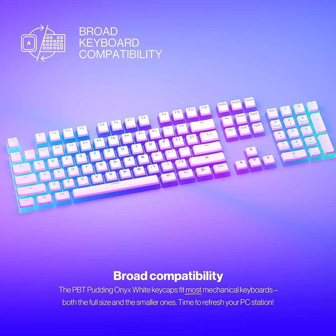 ENDORFY PBT Pudding Onyx White Keycaps (EY0E003)
