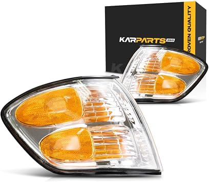 For 2001-2004 Toyota Sequoia Pair Driver and Passenger Side Turn Signal/Side Marker Light With Bulbs Included TO2530143 TO2531143 | 81520-0C020 81510-0C020 ;