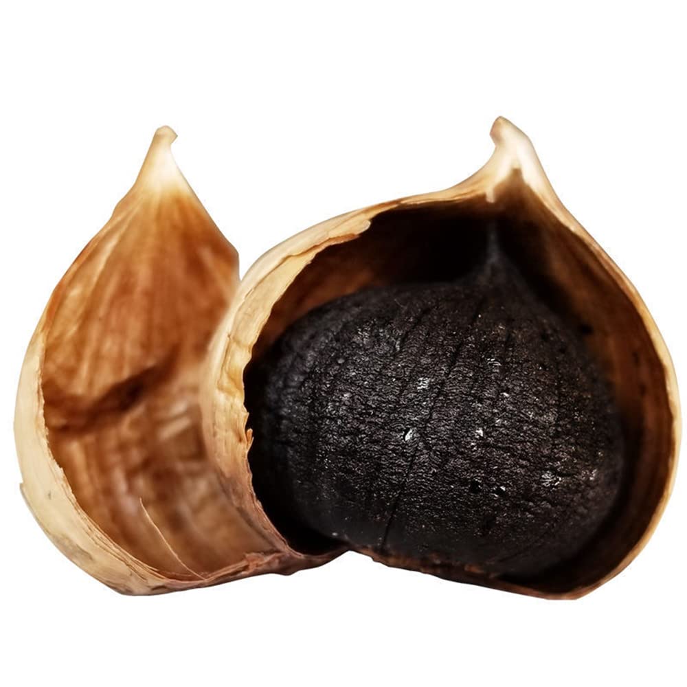 Black Garlic,Fermented Black Garlic,Allium Sativum,Heisuan,Black Garlic Organic,Whole Bulbs,Easy Peel,All Natural,Healthy Snack, Ready to Eat (500 g(1.10 Pound))