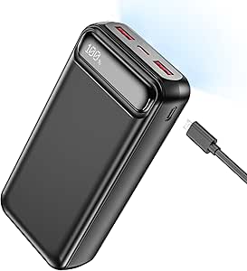 POIYTL Power Bank 50000mAh 22.5W Fast Charging Portable Charger with Flashlight, 3 Outputs &amp; 2 Inputs Huge Capacity External Battery Pack for iPhone, Samsung, iPad etc