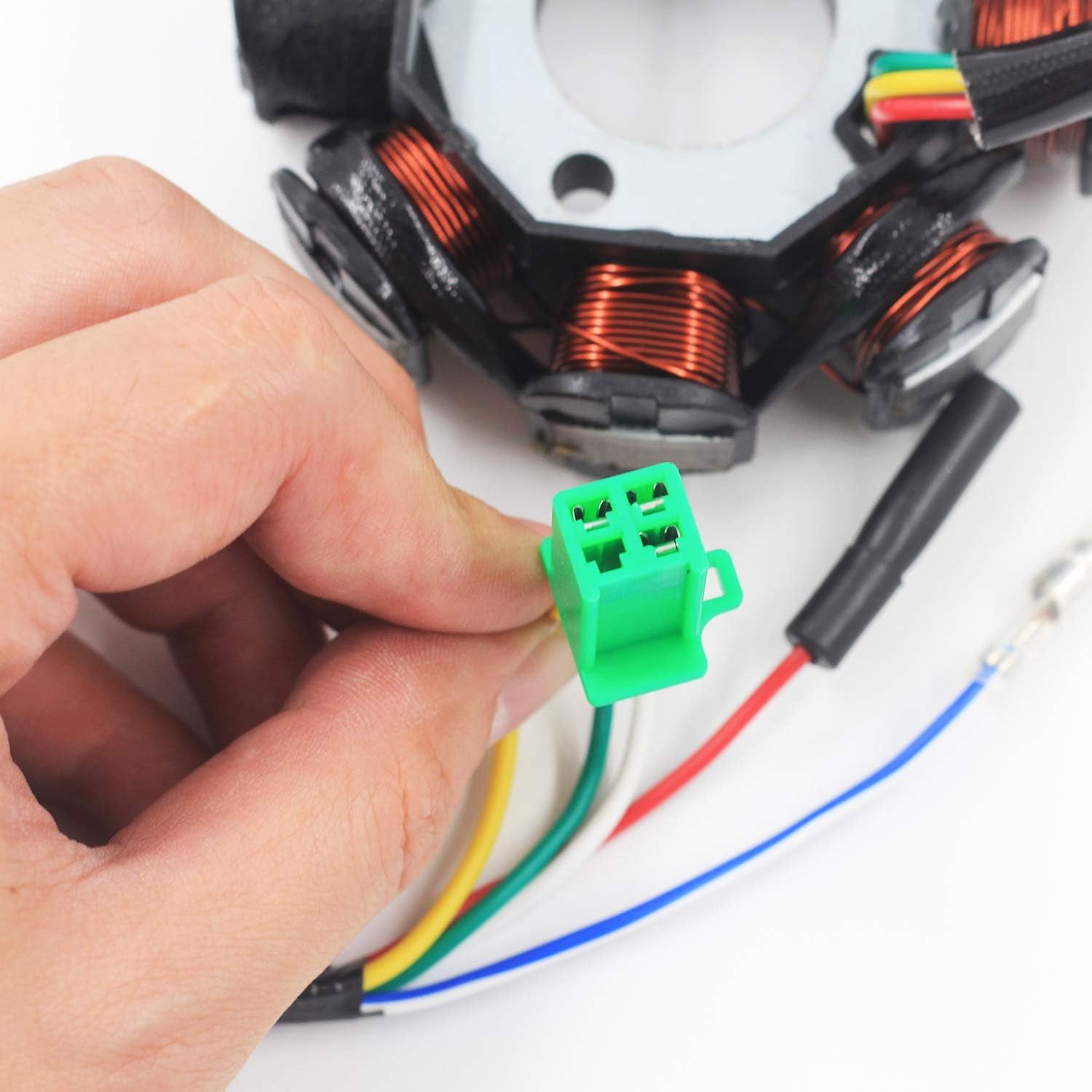 Gy6 Stator, Bobina de encendido para motocicletas y scooters (5 conductores DC 8 pines)