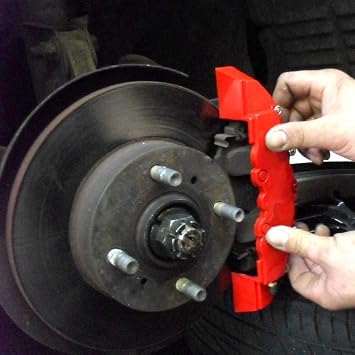 Universal Red Aluminium Alloy Brake Caliper Covers for 16-17 inch Wheels (M)