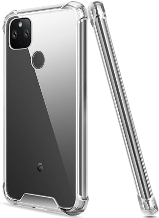 for Google Pixel 5a Case[NOT Fit Pixel 5], Clear Cute Gradient Slim Cover Reinforced TPU Bumper Hard PC Back Shockproof Protective Case for Google Pixel 5a 5G 2021 Crystal Clear