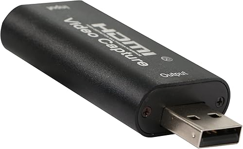 QIANRENON - Tarjeta de captura de vídeo HDMI 4K HDMI a USB 2.0, adaptador de captura 1080P 30 fps de grabación a través de videocámara DSLR para