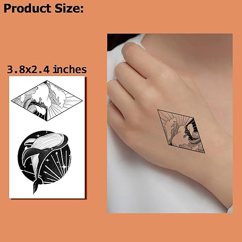 Miniatura 4 de Cerlaza Tatuajes temporales para hombres y mujeres, 30 hojas de tatuajes falsos de mano pequeña para arte corporal de adultos, calcomanías de