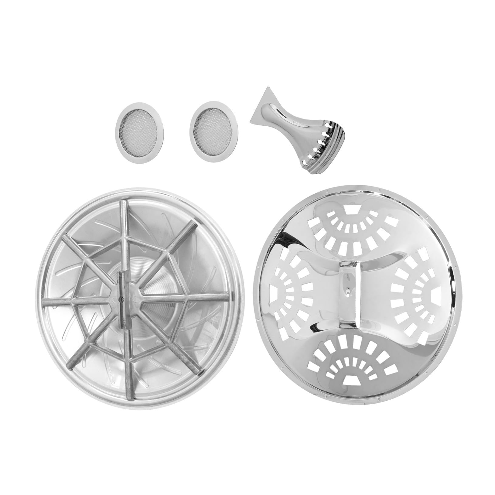 Set Accessori per Chitarra e Basso in Metallo Argento