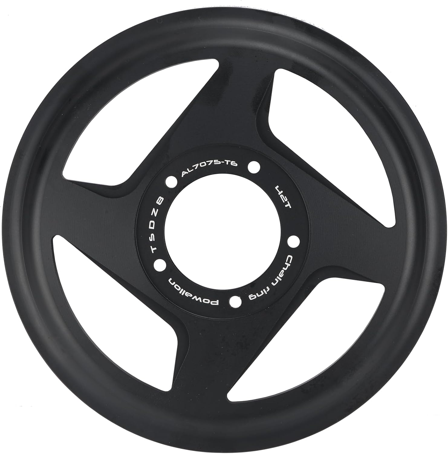 42T Chainring for TONGSHENG TSDZ8 Mid-Motor, Integrated Chainguard, 4mm Less Offset Compared with The 44T Stock Chainring