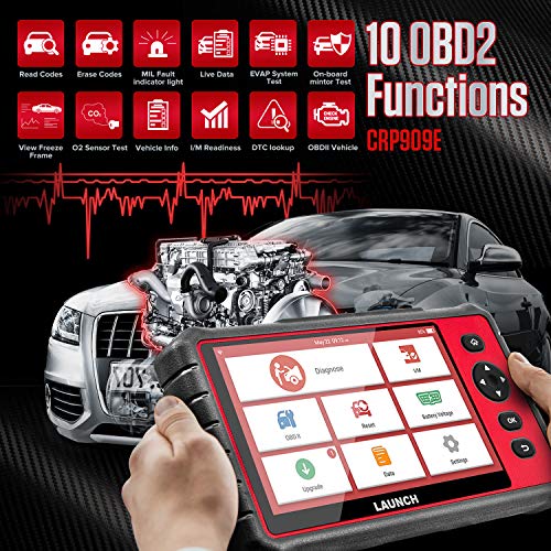 Launch Obd2 Scanner Crp909E Full System Car Scan Tool, 28 Reset Service Automotive Scanner, Fca Autoauth, Injector Coding, Key Immo, Abs Bleeding, Tpms, Auto Vin, 2Years Free Update[Upgrade Version] #TOP6