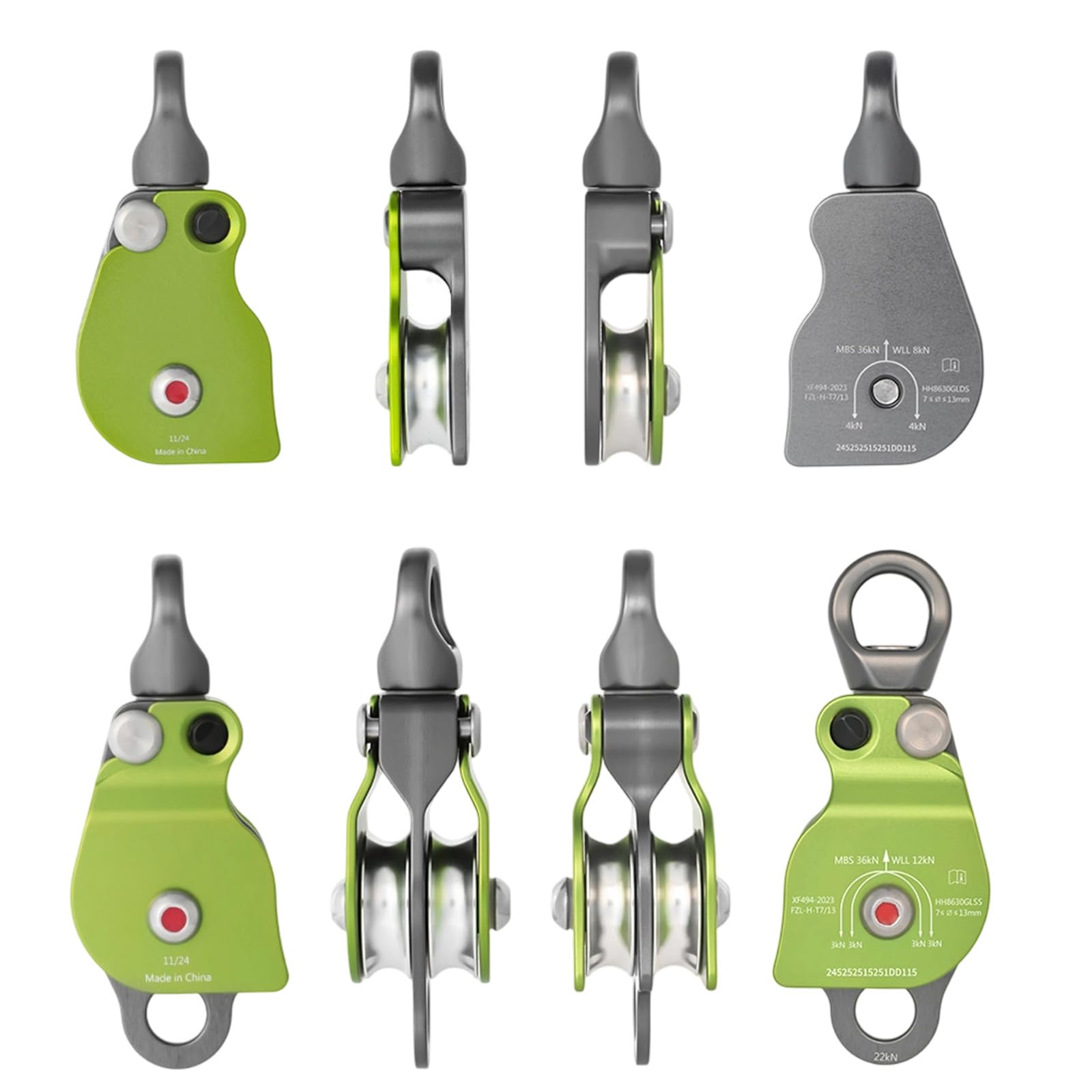 Deberes Sistemas de polea Simple Doble de Deslizamiento con diseño Resistente a enredos para Deportes de montañismo Aire Libre Polea Doble