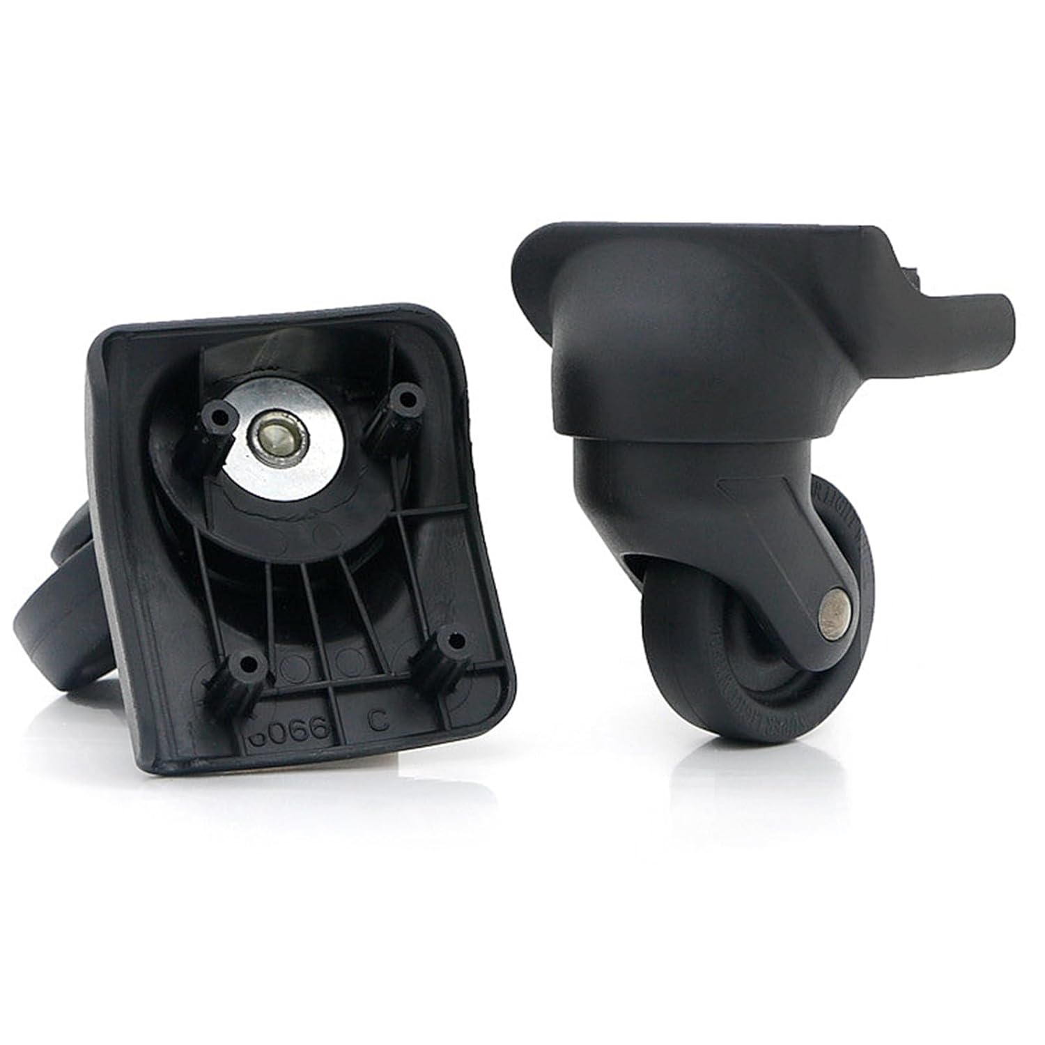 Universal Luggage Wheels Replacement Kit for Suitcase, Steel Core 360° Silent Spinner Wheels for Suitcases - Fits Major Brand Rolling Luggage (2 Pcs)