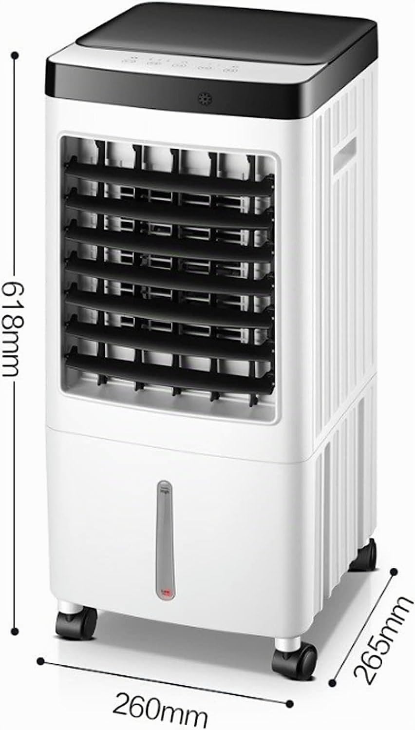 Aire acondicionado portátil sin manguera 10L Enfriador sin ventilación 3 en 1 Enfriador de habitación para el hogar y la oficina Ajustable 3 niveles de velocidad Energía eficiente Diseño compacto y