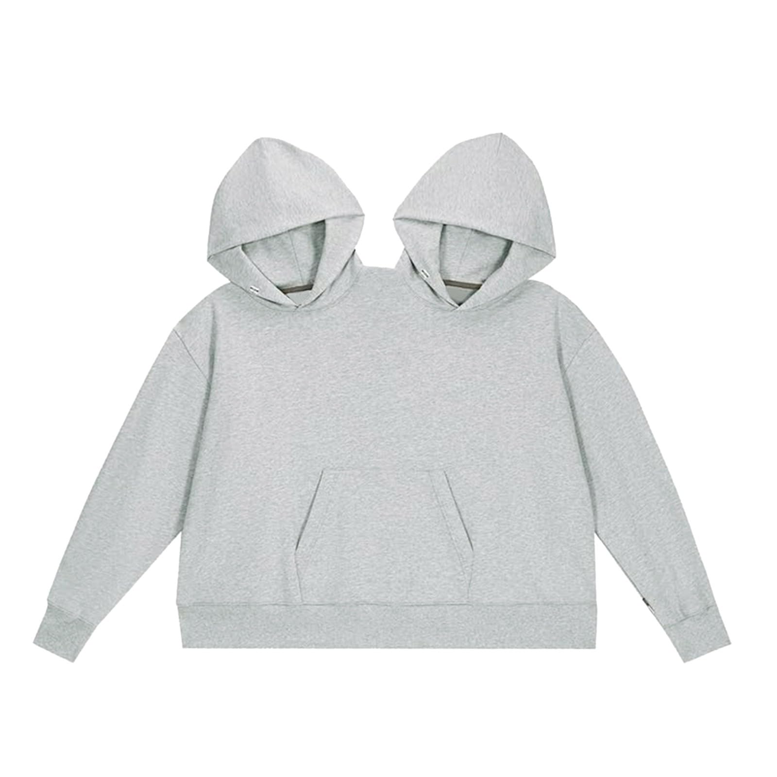 Générique Sweat à Capuche Femme Oversize Coton Doublé Polaire Sweatshirt Automne Douillet Pull Chaud Ample Molleton Cordon Poches Tendance Loungewear Basique A86