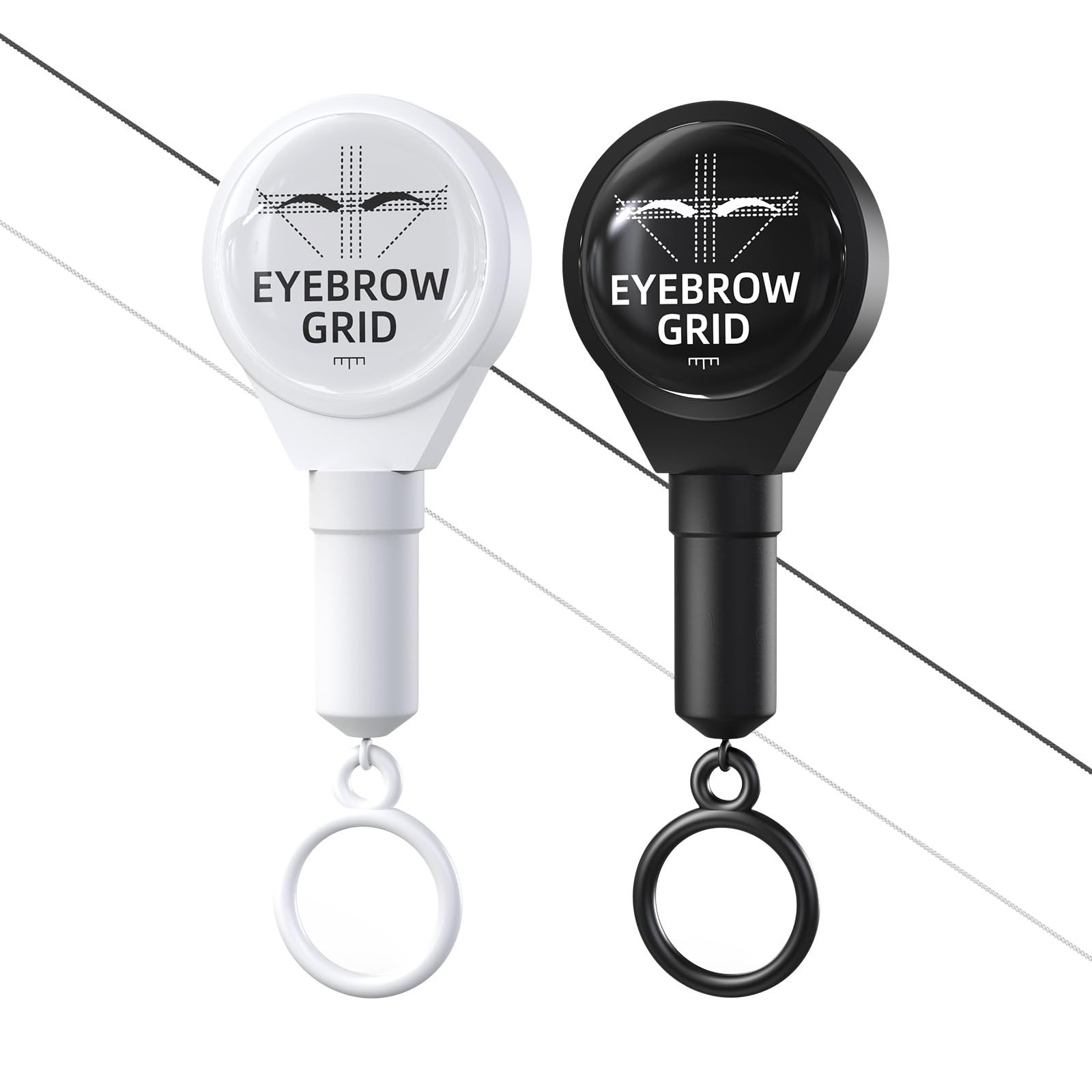QUELLE Brow Mapping String White&Black Eyebrow Mapping String Kit for Permanent Makeup Brow Mapping Kit Marking Symmetrical Eyebrows Pro Eyebrow Threading Kit(23.6 inch)