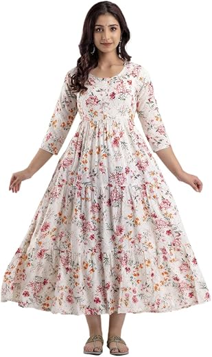 New Elite Women's Rayon Anarkali Maternity Feeding Kurti for Pre and Post Use of Pregnancy Both Side 9 inch Chain and Back...