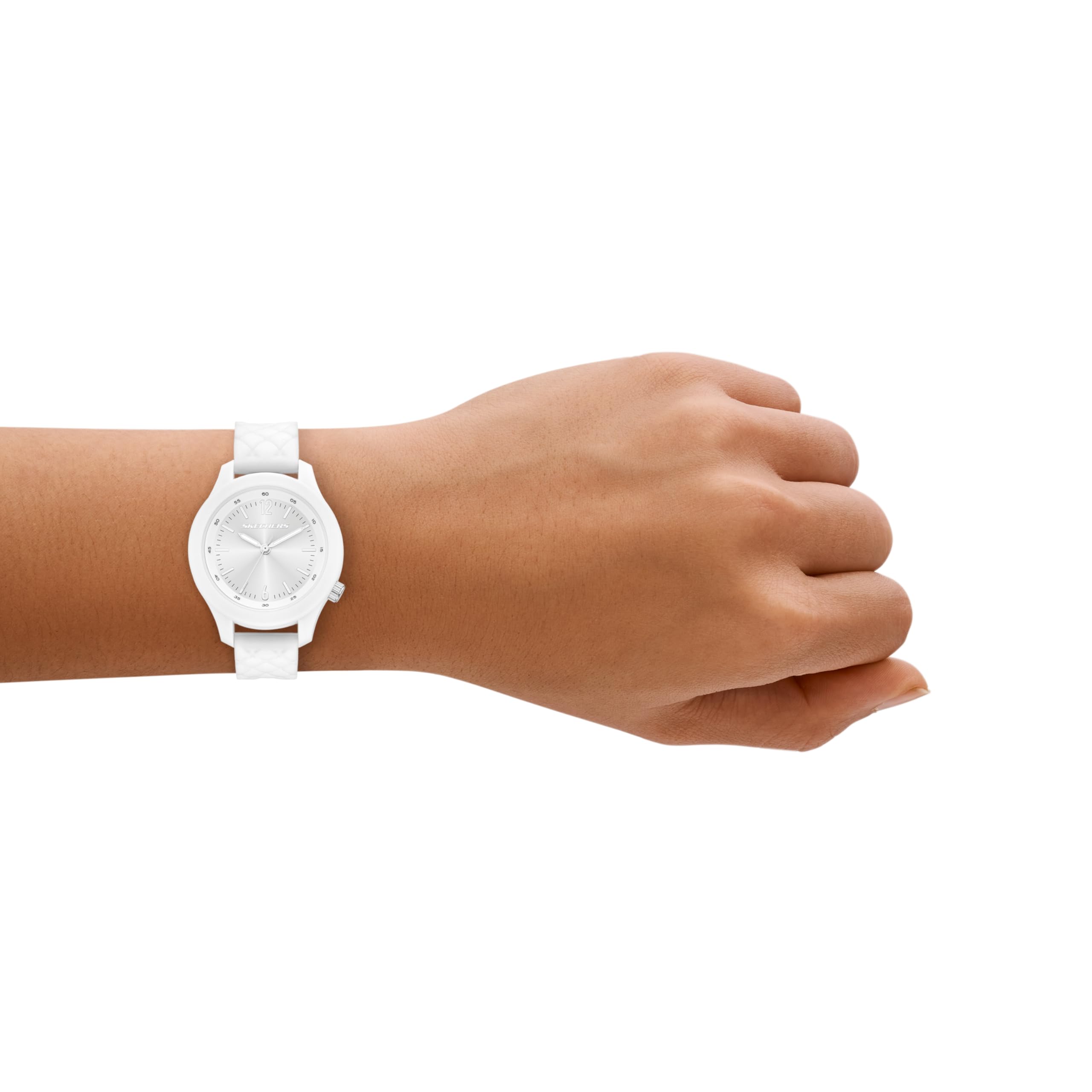 Skechers Bayley, orologio in silicone bianco a tre lancette (modello: SR6386)