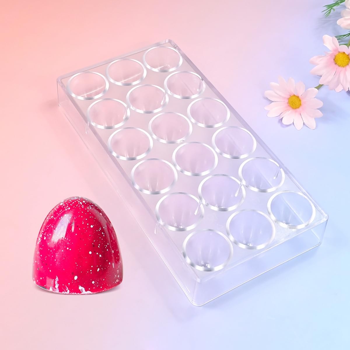 TUKE Polycarbonate Chocolate Mold for Bonbons, Bullet Shapes Professional-Grade, Durable, Non-Stick Candy & Chocolate Molds for Baking, Desserts, DIY Treats (C_ Bullet-Shaped)