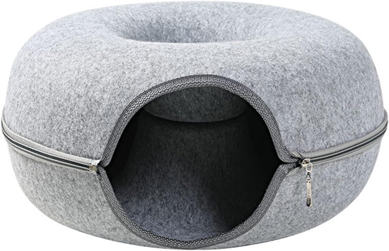 Thicken Felt Round Bed Warm Soft Tunnel Tube Small Pet Detachable Design Easy to Large Capacity