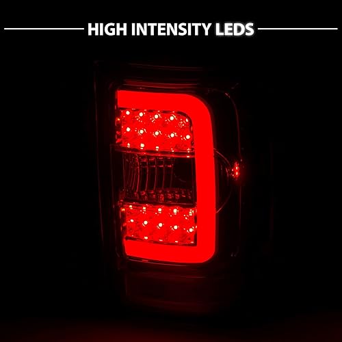 Miniatura 10 de AmeriLite Luces traseras de freno de repuesto para Ford Ranger tipo C 2001-2011 con tubo LED de cristal cromado, lado del pasajero y del conductor