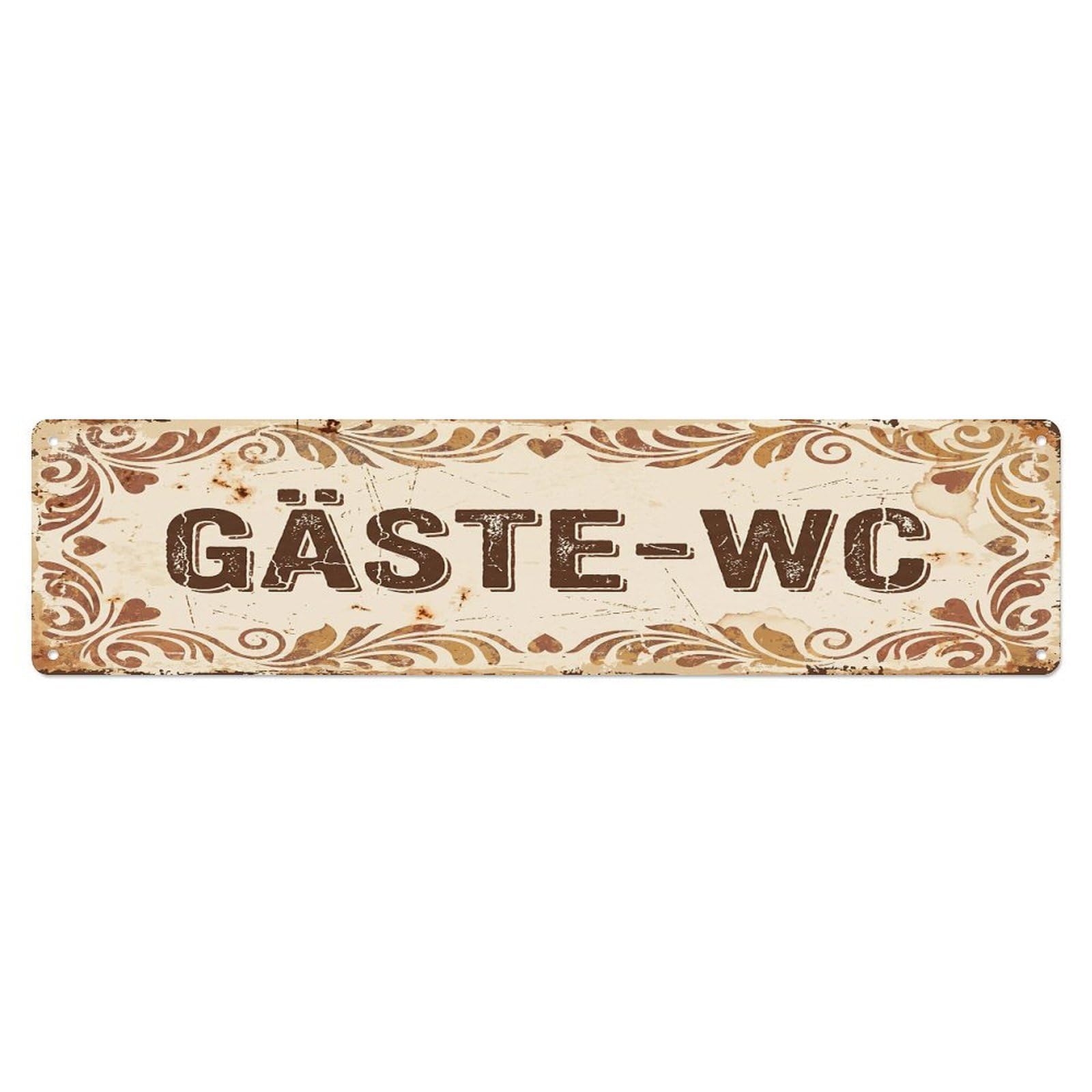 Distressed Cozy Cafe Washroom Toilet(WC) Door Metal Tin Sign Plaque Wall Decor for Cafe, Club Bar, Office, Home Garden Metal Poster 4x16Inch