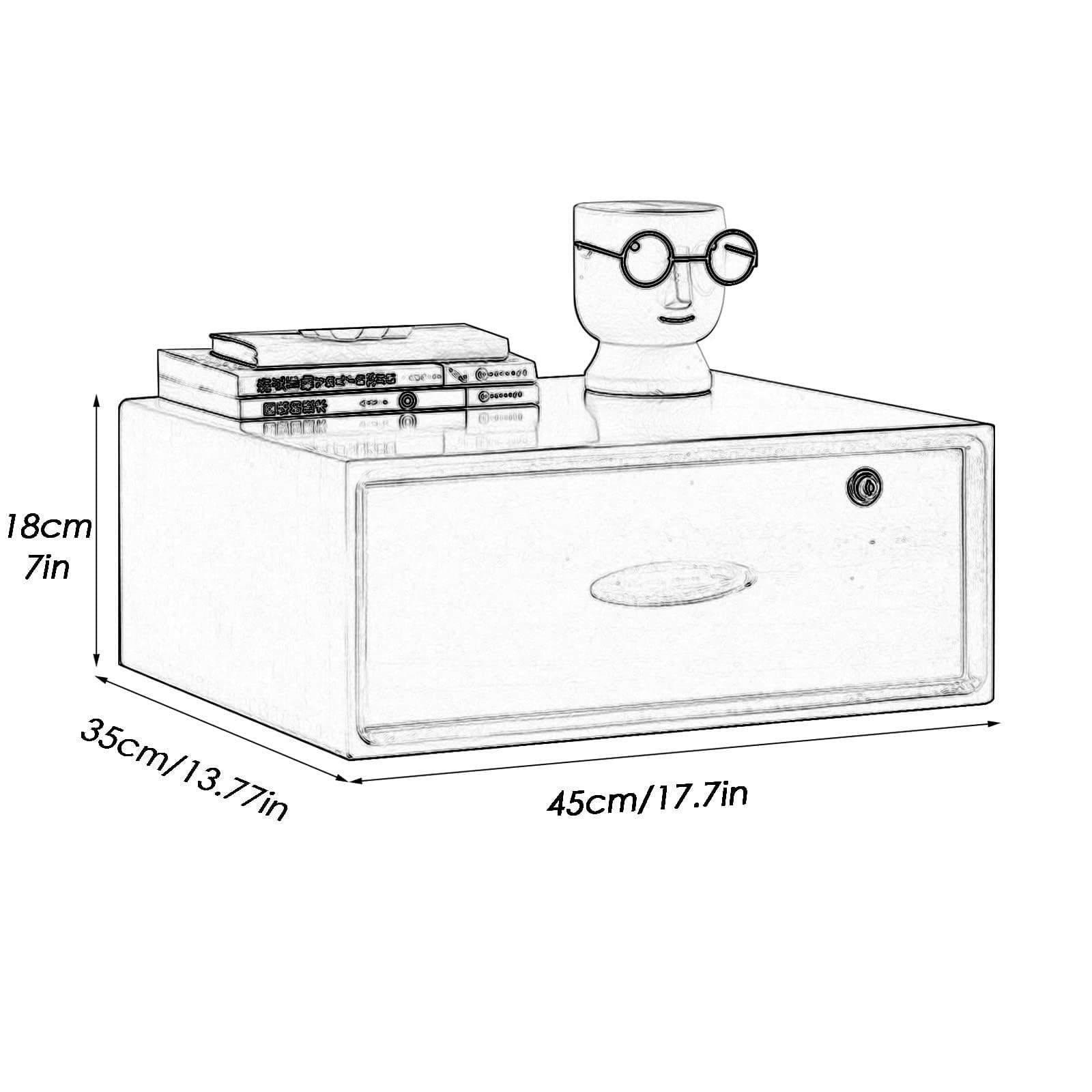 Armadietto in legno massello naturale con chiusura a chiave, cassettiera rustica e scrivania da ufficio con 1 cassetto, soluzione creativa per la scuola a casa