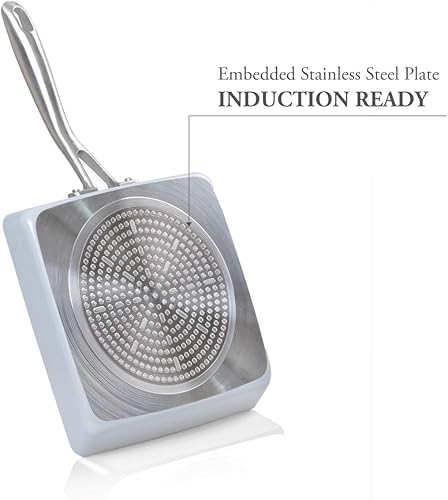 Miniatura 6 de TECHEF - CeraTerra - Sartén de cerámica antiadherente Tamagoyaki para tortilla japonesa, sartén para huevos, sin PTFE, PFAS y PFOA), listo para