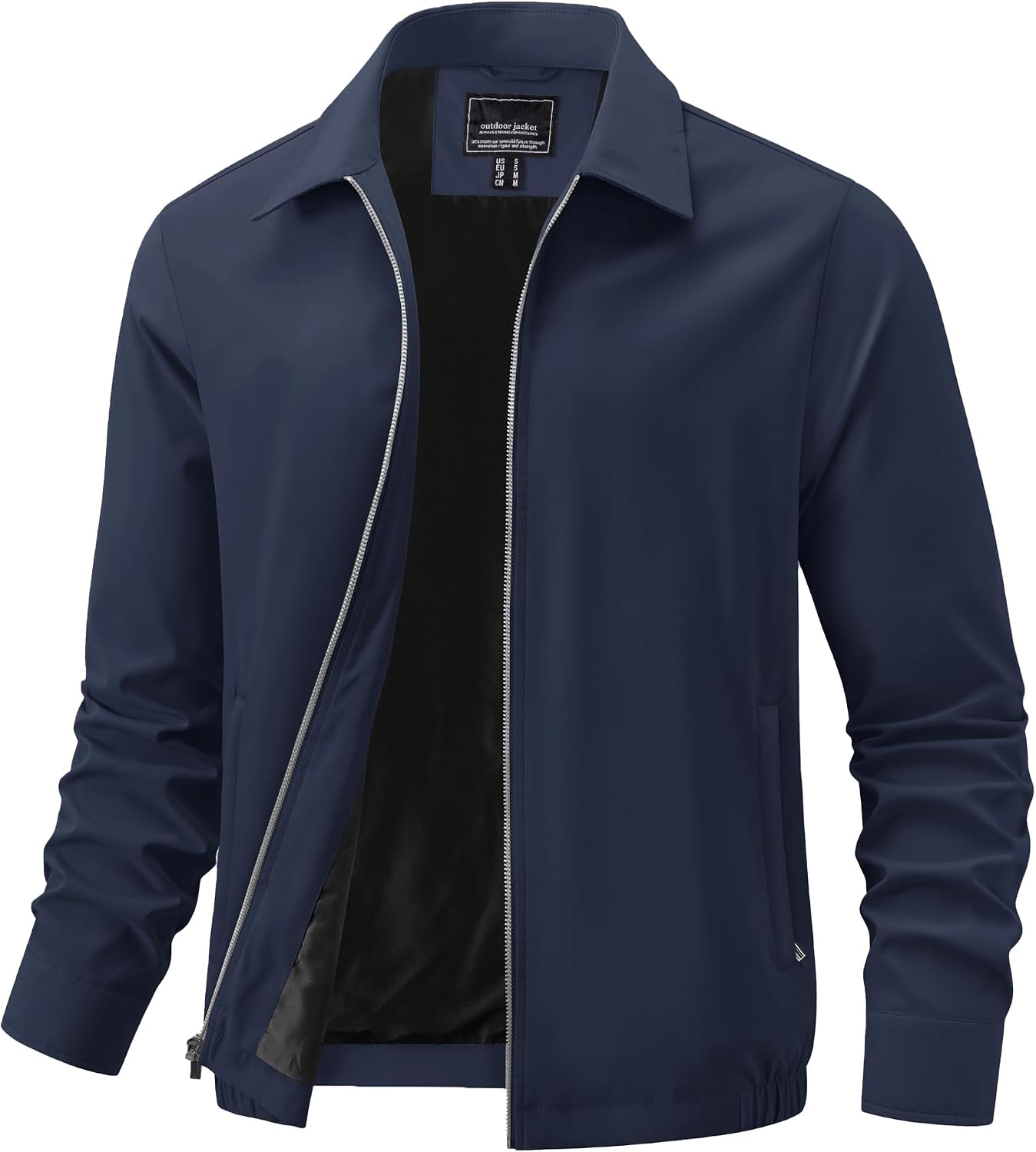 Cotrasen Men's Lightweight Jackets Full Zip Windproof Windbreaker Jacket