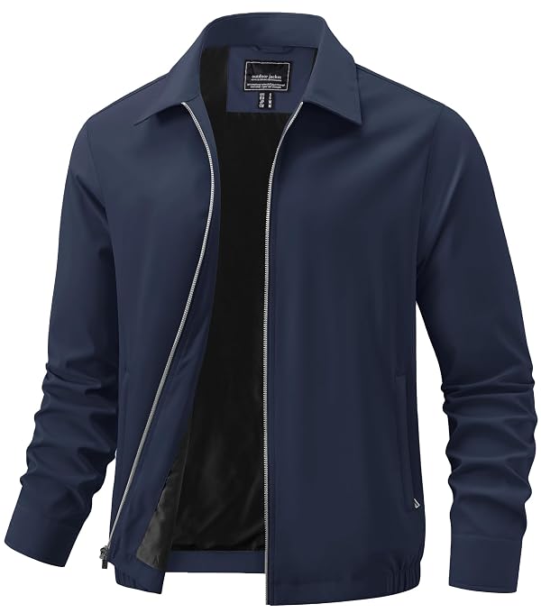 Cotrasen Men's Lightweight Jacket Windbreaker Full Zip Up Stylish Golf Coat by Cotrasen - Used condition - US$30.35