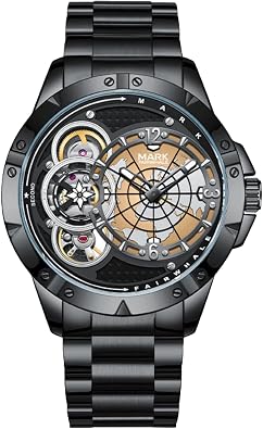 MARK FAIRWHALE Mens Automatic Mechanical Watch Luxury Stainless Steel Dial