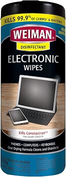 Weiman Disinfecting Electronic Cleaning Wipes, 30 Count