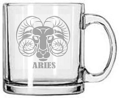 Vista 6 de Copa de vino de nacimiento del signo del zodiaco Aries (vaso de cerveza PINT de 16 oz)