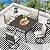 LEVELEVE 5 Piece Outdoor Patio Dining Set with 4 Swivel Dining Chairs & 1 Large Square Dining Table,Bistro Furniture Set for Lawn, Garden, Deck, Backyard and Porch
