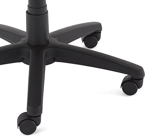 Miniatura 7 de Amazon Basics Silla ergonómica de escritorio con respaldo alto, cómodos reposabrazos abatibles, asiento de malla contorneada, giratorio, negro, 25.5