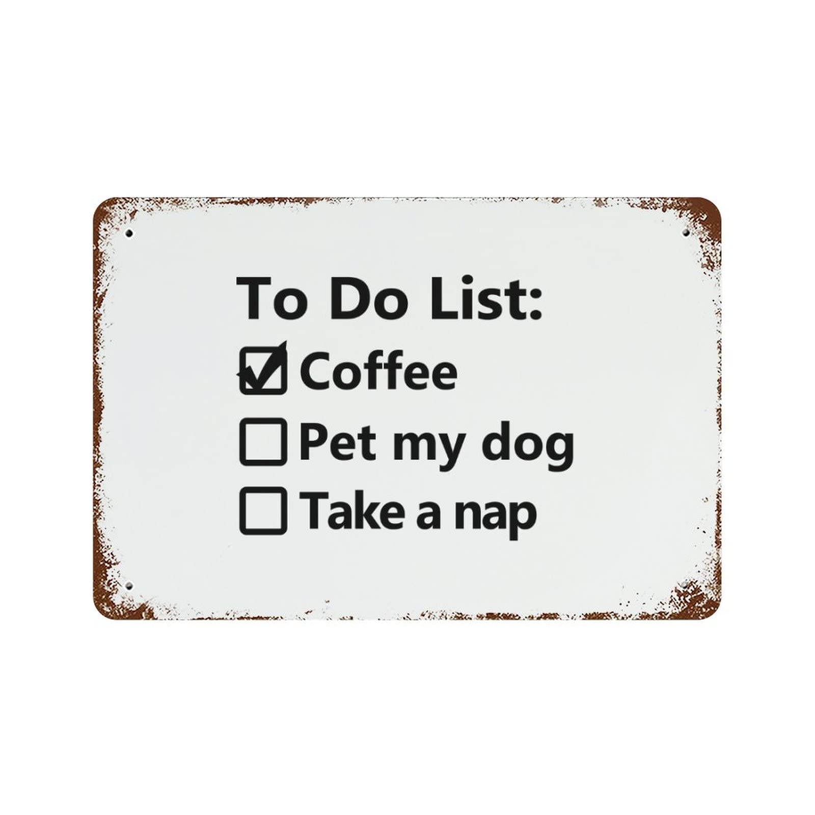 Plaque en métal To Do List cadeau de motivation original pour vos proches