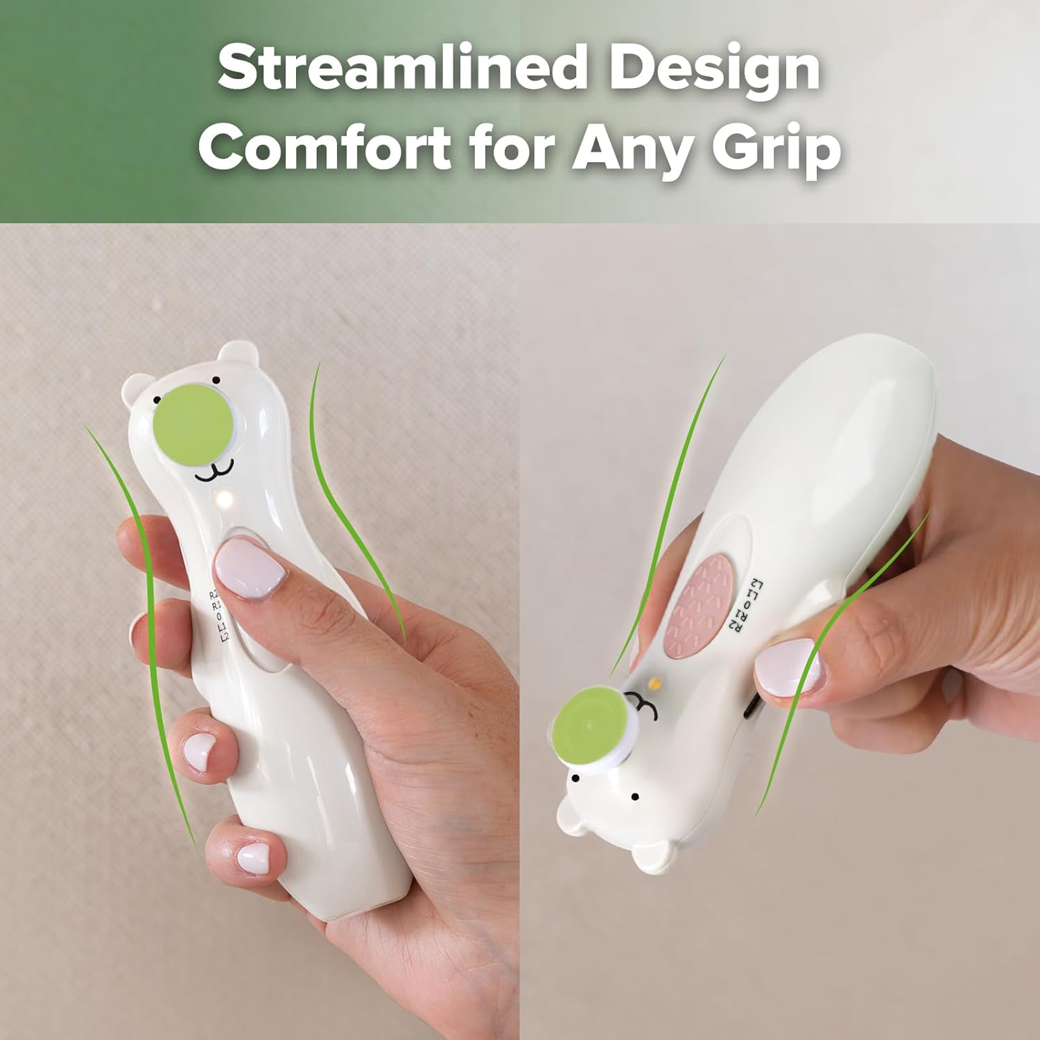 haakaa Rechargeable Baby Nail File Baby Nail Trimmer Electric with LED Light, Rechargeable Baby Nail Clippers for Newborn/Adults Toes and Fingernails, Additional Replacement Heads & Charging Cable