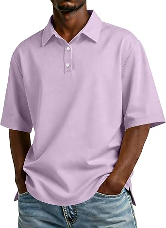 Mens Polo Shirts Athletic Short Sleeve Golf Tshirt Moisture Wicking Casual Collared 3 Buttons T Shirts Solid Clothes