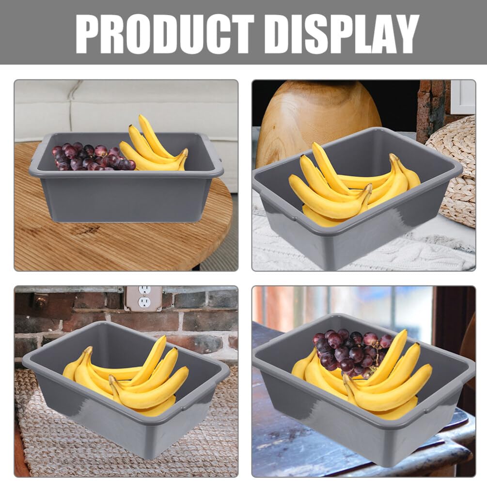 2pezzi Vaschette Utilitarie Plastica Per Lavaggio Con Maniglie Per Ristoranti Cucina e Giardino Contenitori Versatili Per Organizzare e Conservare Alimenti